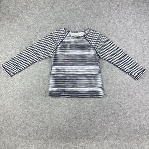 Garnet Hill Swim Shirt Top Kids Size 8 Blue Striped Rash Guard Long Sleeve Beach
